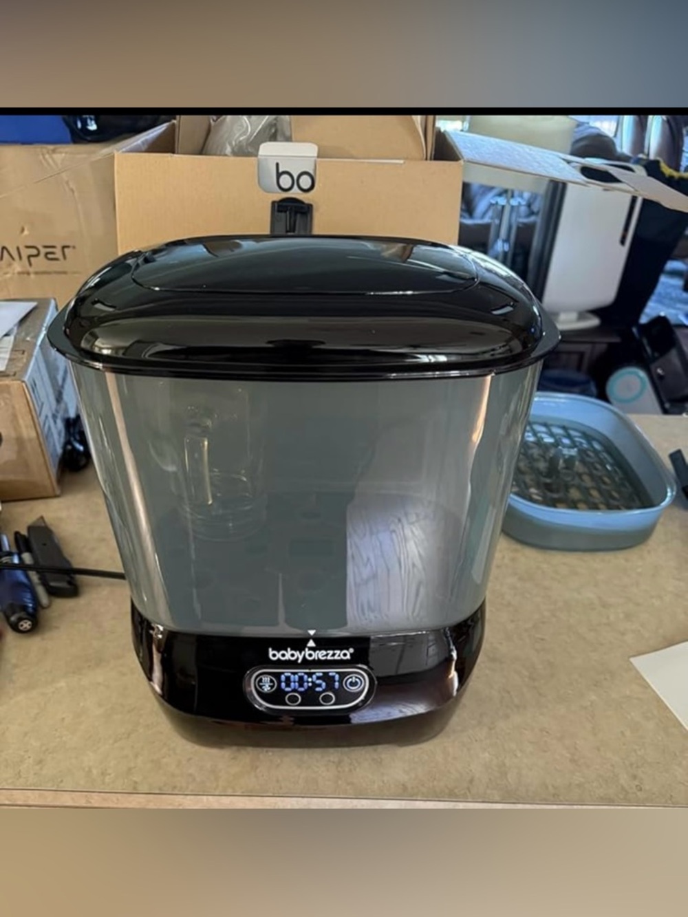 Baby Brezza bottle Digital Steam Sterilizer in Black